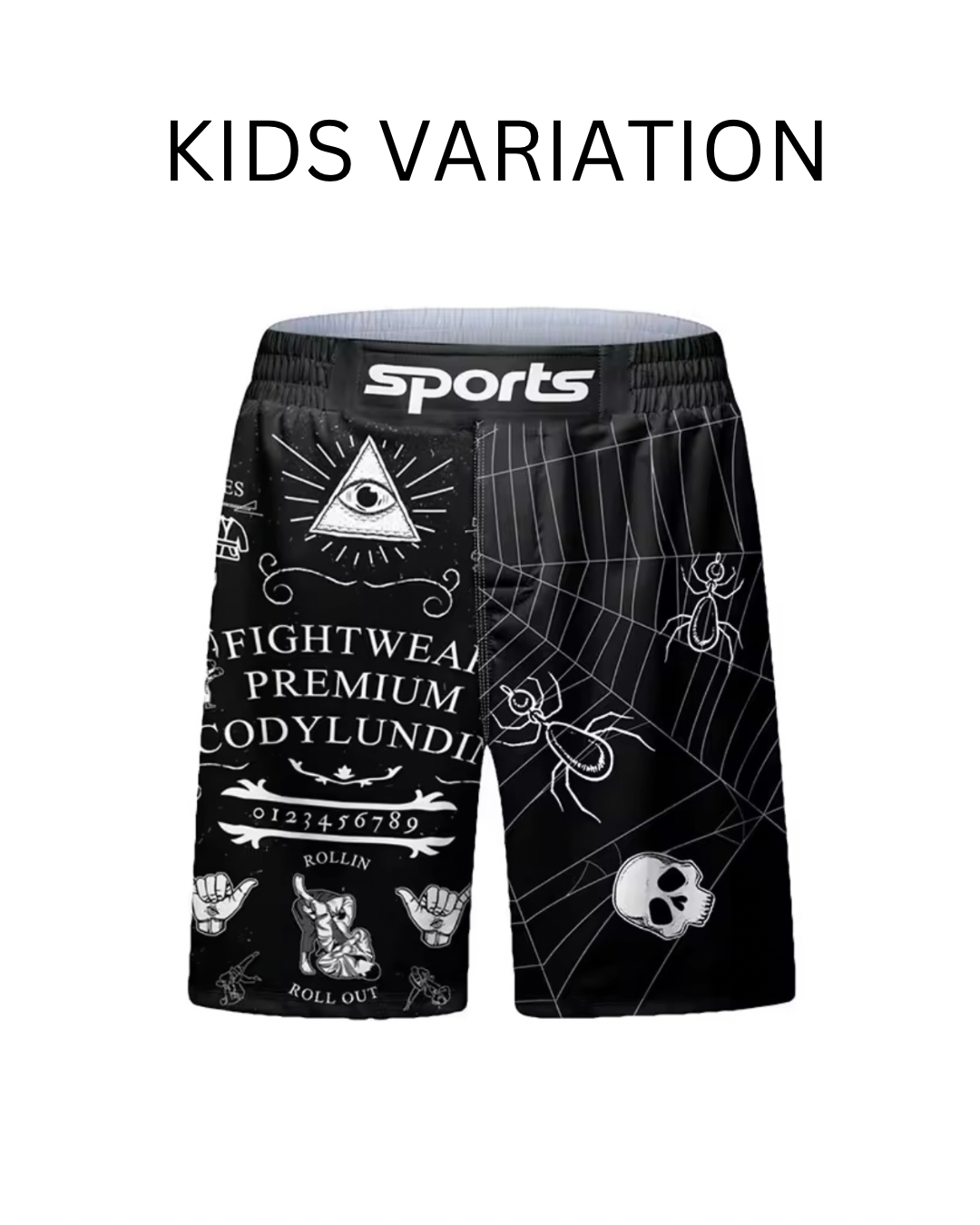 Ouija Premium BJJ No Gi / MMA Set. Rash Guard, Shorts & Spats