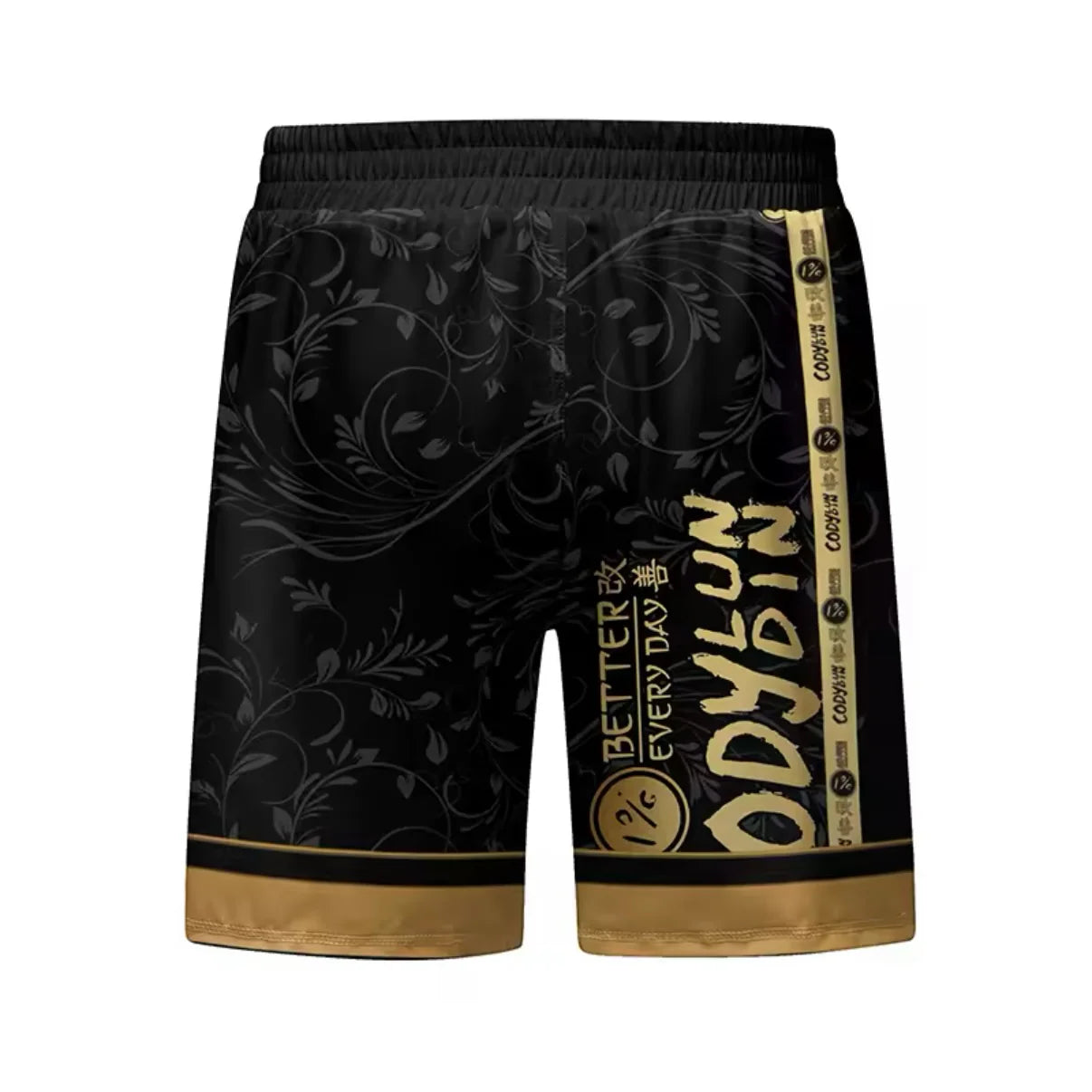 Black & Gold Premium BJJ No Gi / MMA Grappling Shorts