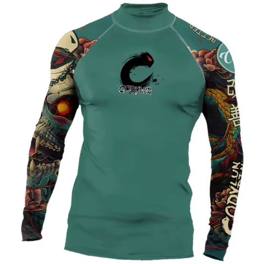 Skull & Dragon Premium BJJ / MMA Long Sleeve Rash Guard