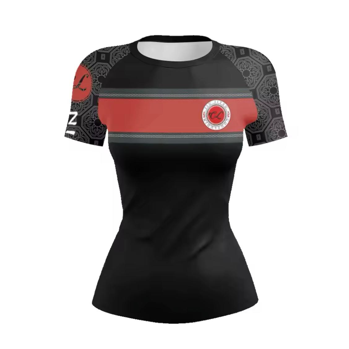 Women’s Black & Red Premium BJJ / MMA Rash Guard