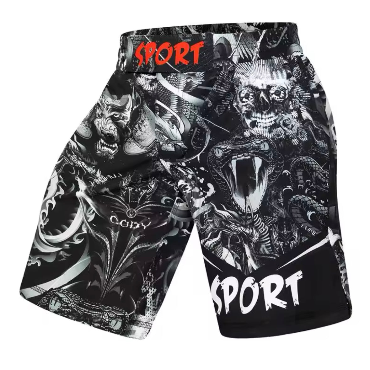 Venom & Death Premium BJJ No Gi / MMA Set. Rash Guard, Shorts & Spats