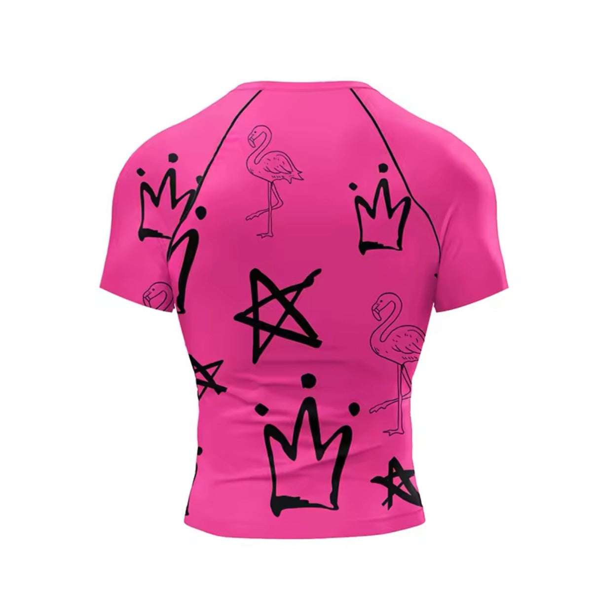Pink Flamingo Premium BJJ / MMA Rash Guard - LONG & SHORT SLEEVE VARIATIONS