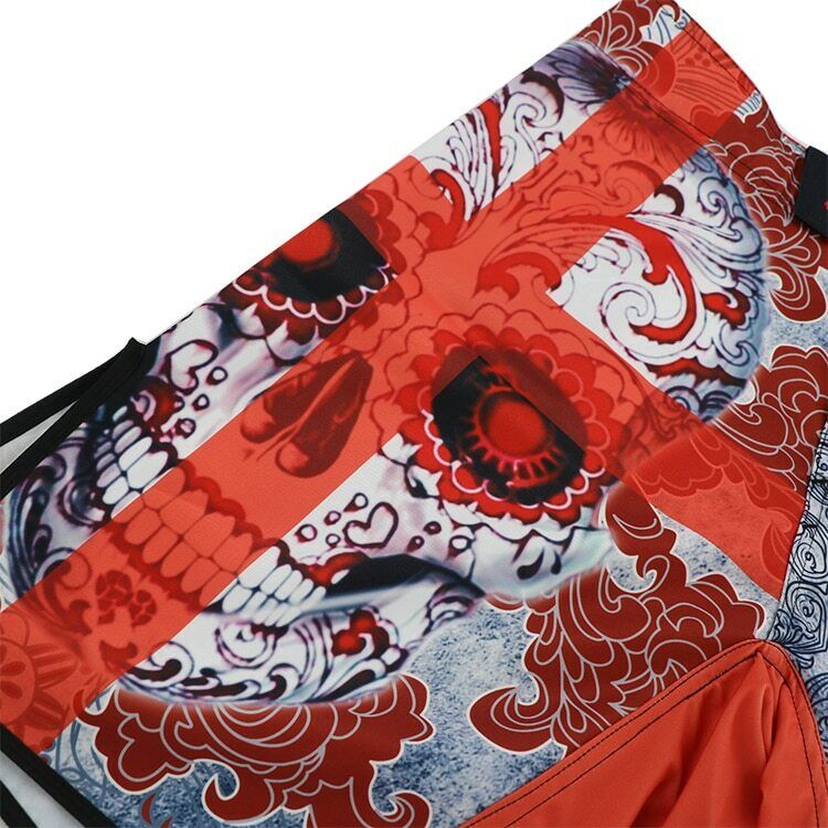 Red Cross Skull Premium MMA Grappling Shorts