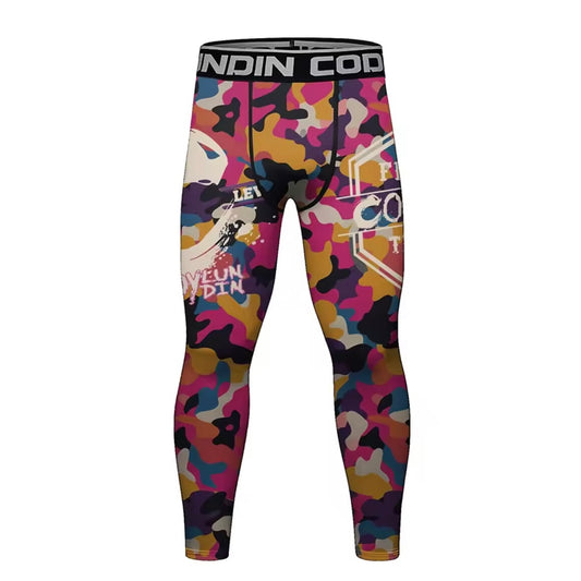Pink Splash Premium BJJ No Gi / MMA Compression Spats
