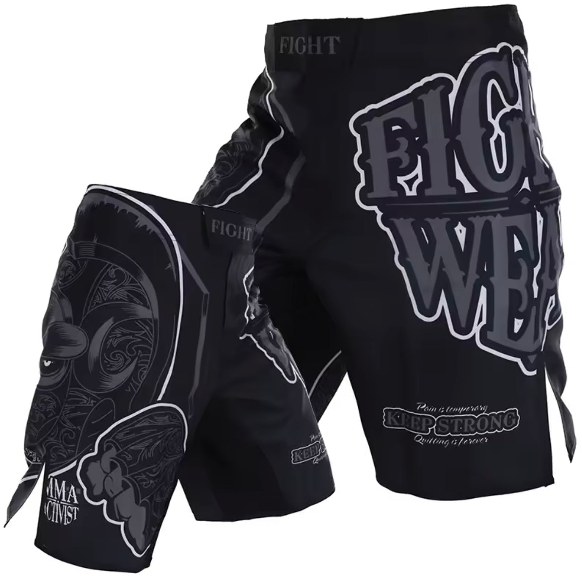 Black Fight Premium MMA Grappling Shorts