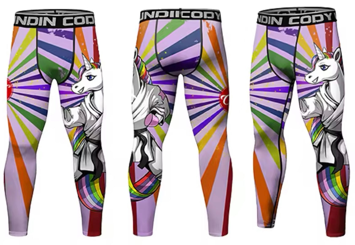 Unicorn Premium Compression Spats for BJJ, MMA, Wrestling, CrossFit, Yoga, Running, Cycling, and More
