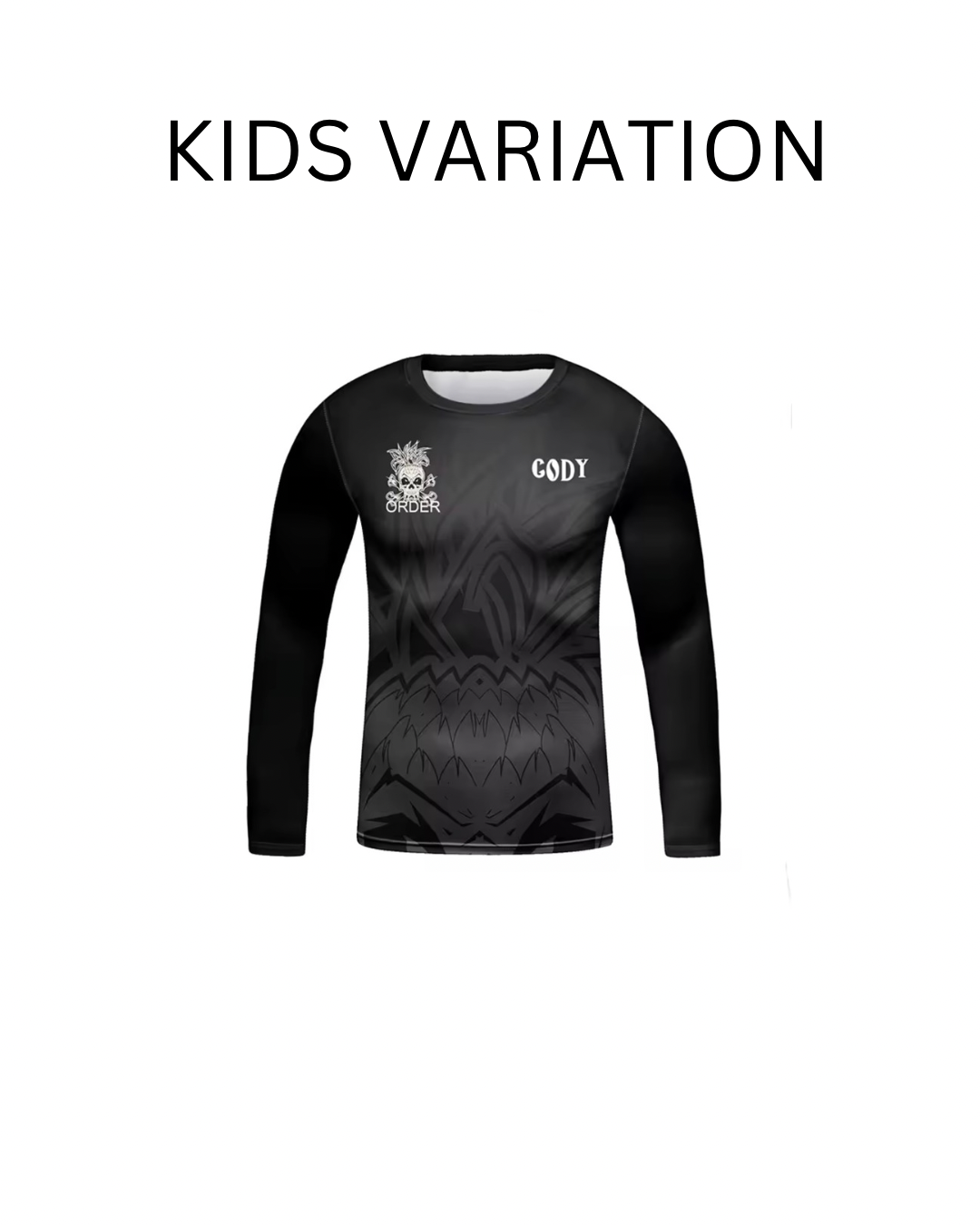 Black Skull Premium BJJ / MMA Rash Guard - LONG & SHORT SLEEVE VARIATIONS