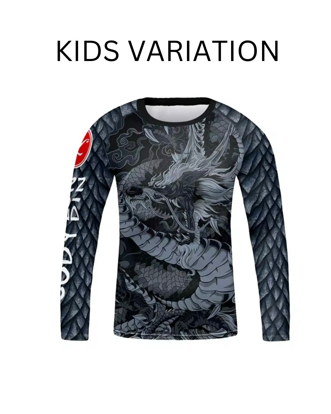 Black Dragon Premium BJJ No Gi / MMA Set. Rash Guard, Shorts & Spats