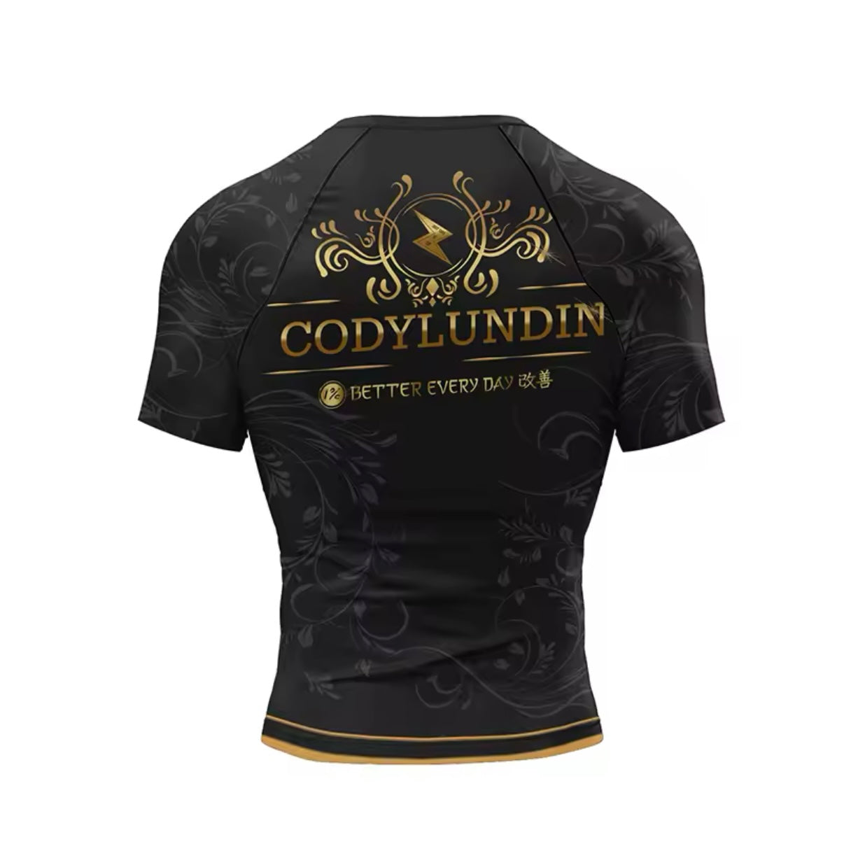 Black & Gold Premium BJJ / MMA Rash Guard - LONG & SHORT SLEEVE VARIATIONS