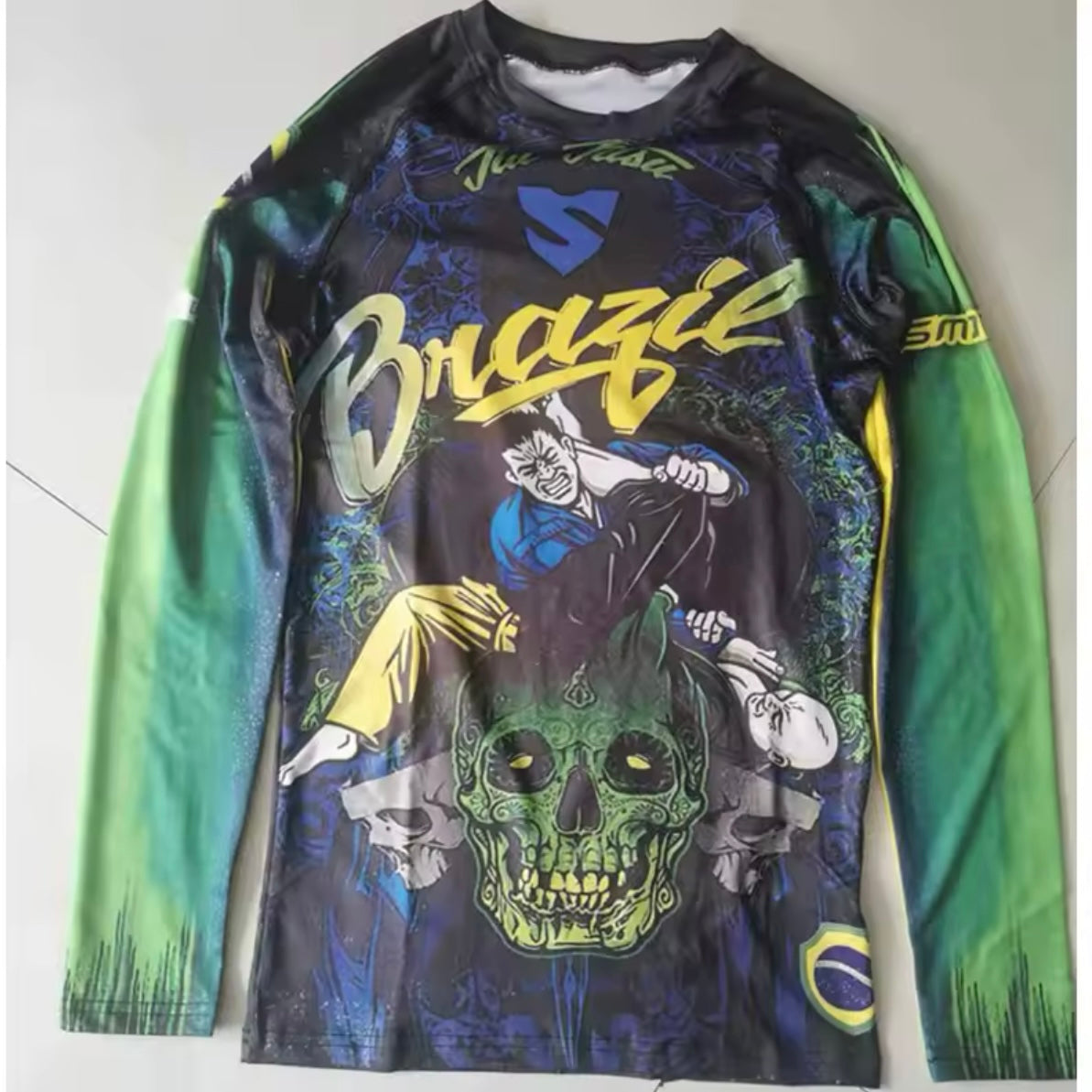 Brazil (Brasil) Premium BJJ / MMA Long or Short Sleeve Rash Guard