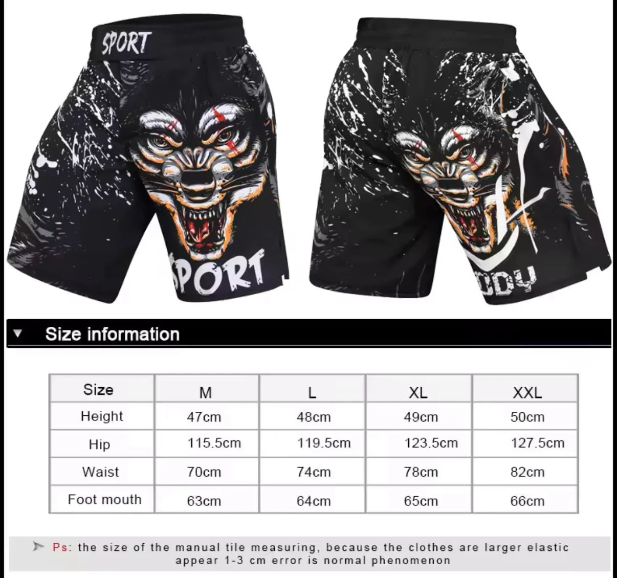 Wolf Premium BJJ No Gi Grappling Shorts