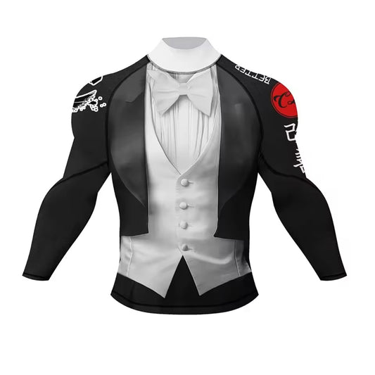 Tuxedo Premium BJJ / MMA High Neck Rash Guard - LONG & SHORT SLEEVE VARIATIONS