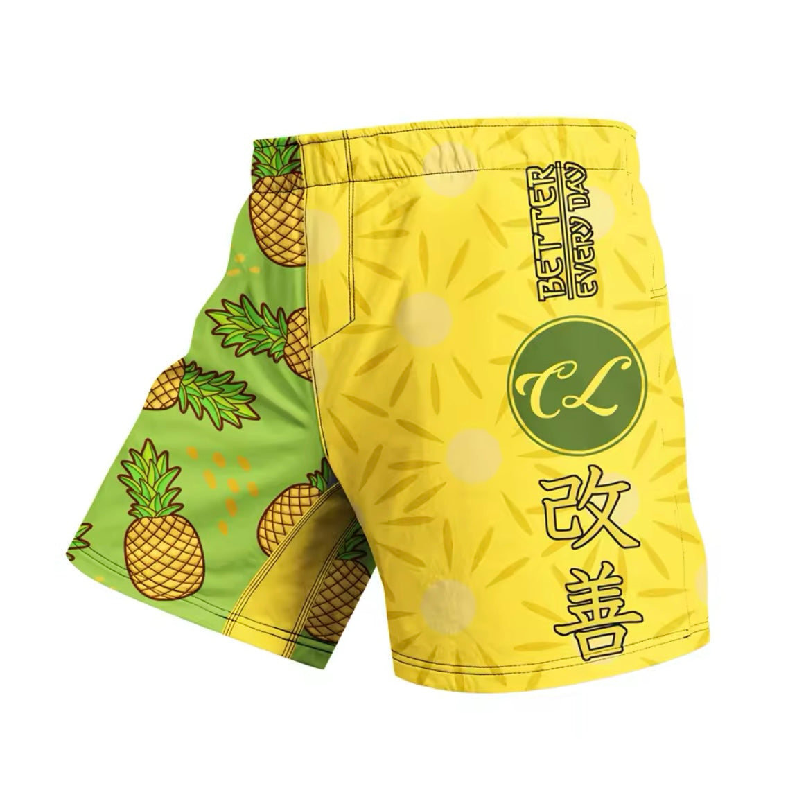 Pineapple Premium BJJ No Gi / MMA Set. Rash Guard, Shorts & Spats