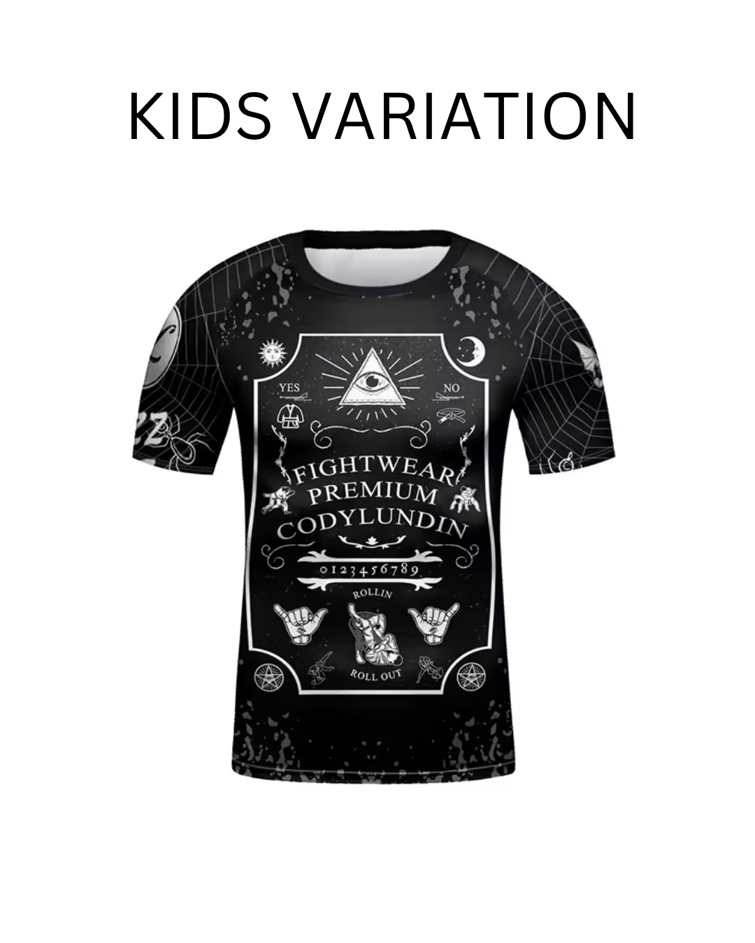 Ouija Premium BJJ No Gi / MMA Set. Rash Guard, Shorts & Spats