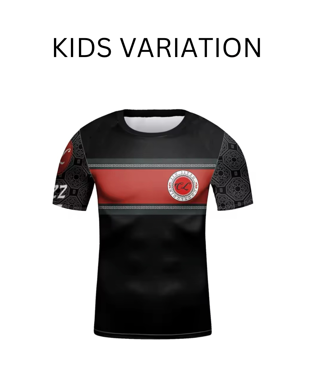 Black & Red Premium BJJ / MMA Rash Guard - LONG & SHORT SLEEVE VARIATIONS