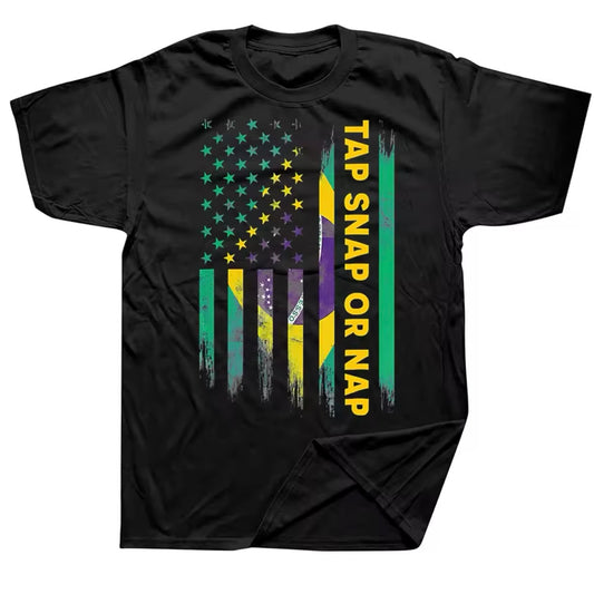 Tap Snap or Nap Black BJJ T-Shirt