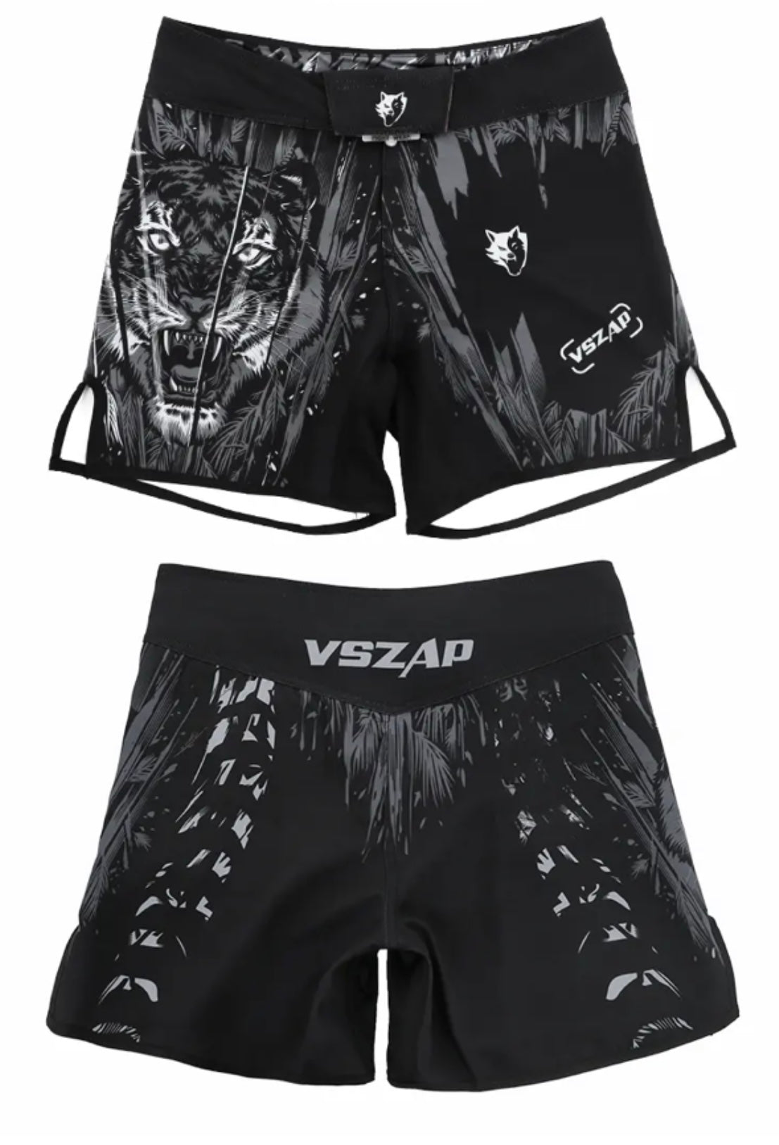 Tiger Roar Black Premium MMA Grappling Shorts