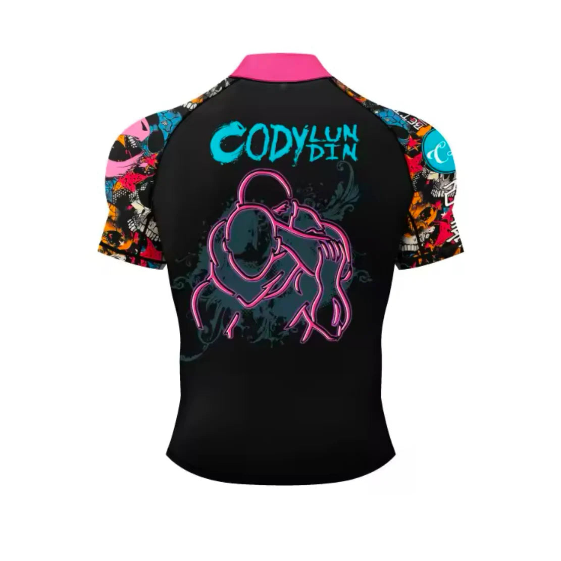 Deadly Hug Premium BJJ / MMA High Neck Rash Guard - LONG & SHORT SLEEVE VARIATIONS