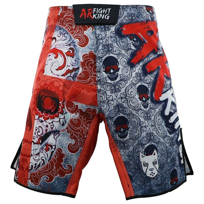 Red Cross Skull Premium MMA Grappling Shorts
