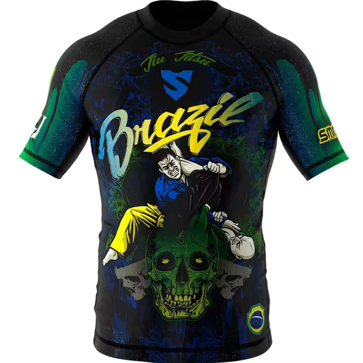 Brazil (Brasil) Premium BJJ / MMA Long or Short Sleeve Rash Guard
