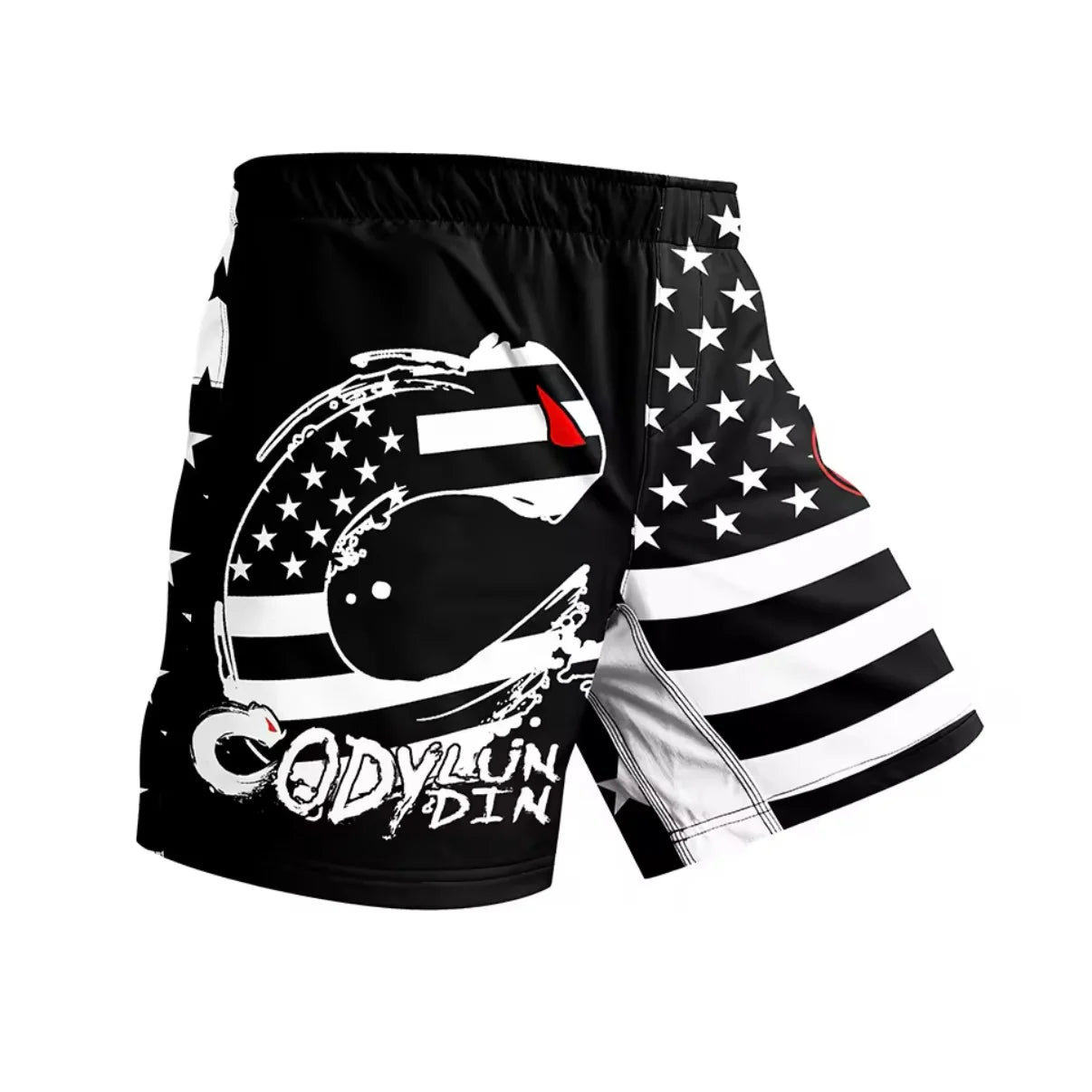 Black USA Premium BJJ No Gi Grappling Shorts