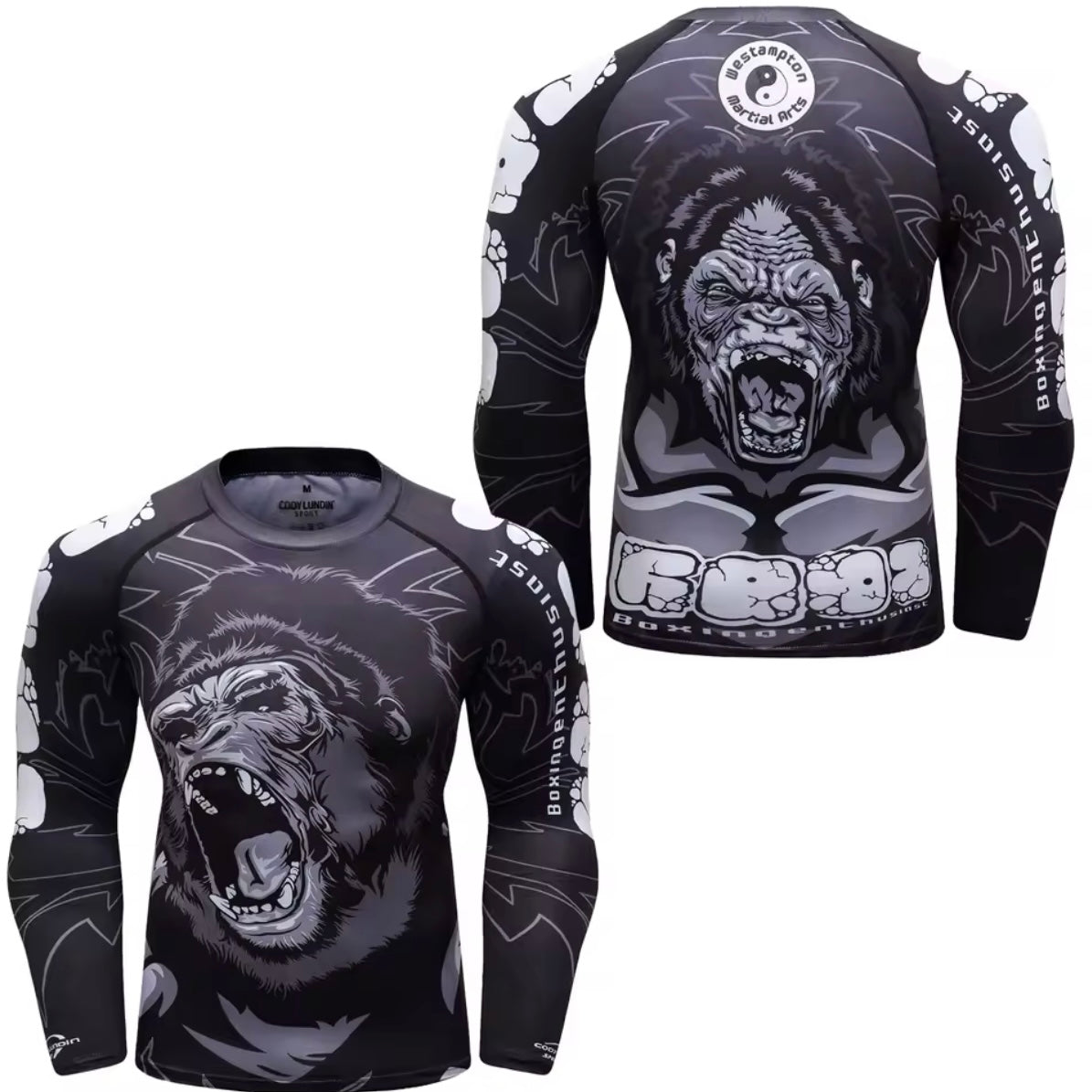 Gorilla Premium BJJ No Gi / MMA Set. Rash Guard, Shorts & Spats
