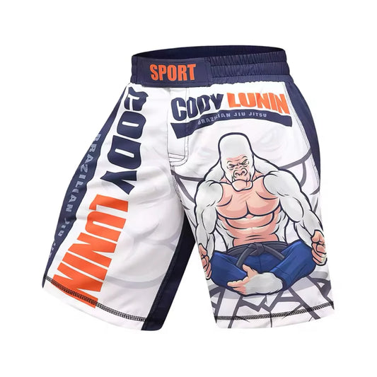 White Gorilla Premium BJJ No Gi / MMA Grappling Shorts