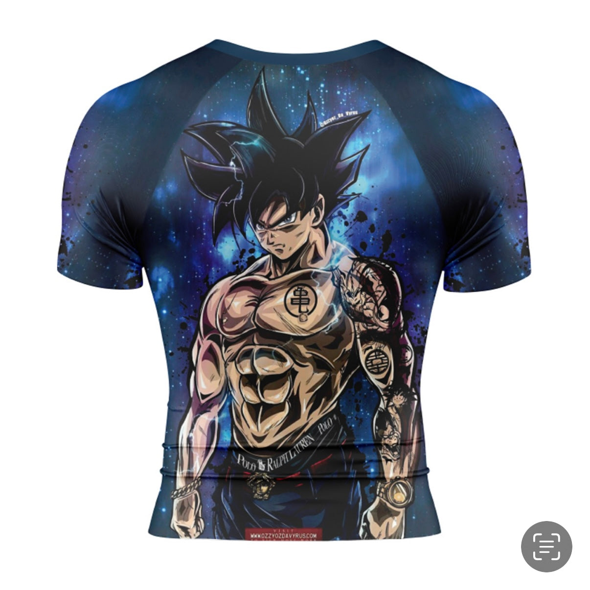 DBZ Goku Print Premium Short Sleeve Rash Guard
