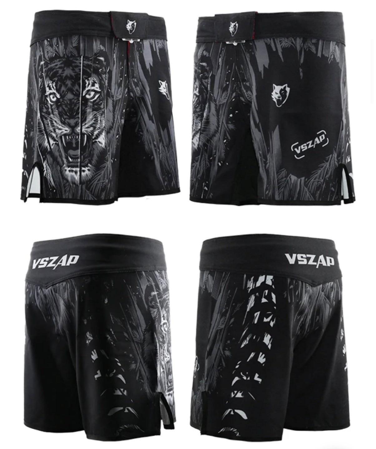 Tiger Roar Black Premium MMA Grappling Shorts