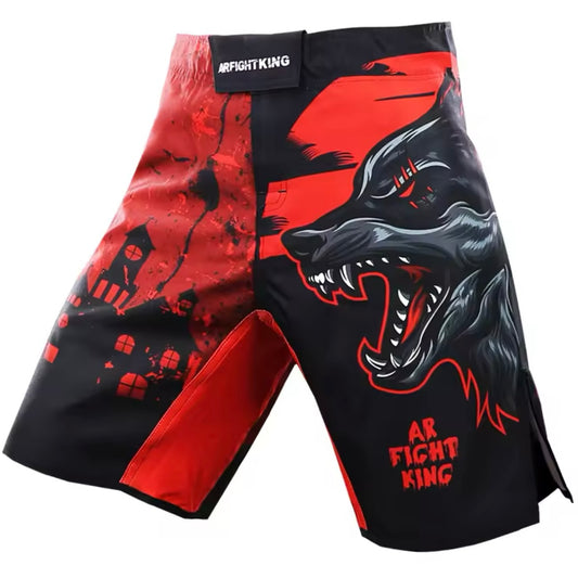 Red Werewolf Premium MMA Grappling Shorts
