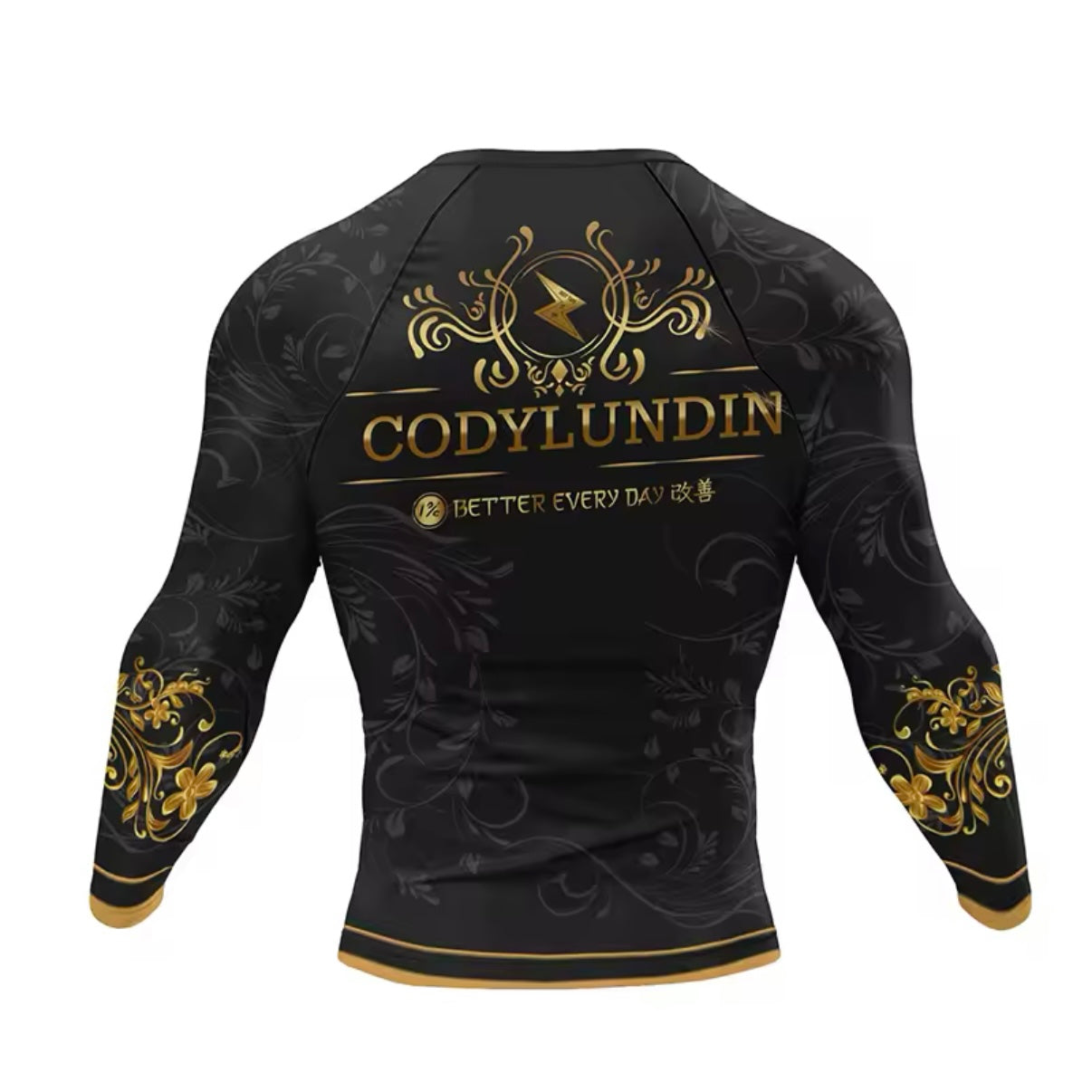 Black & Gold Premium BJJ / MMA Rash Guard - LONG & SHORT SLEEVE VARIATIONS