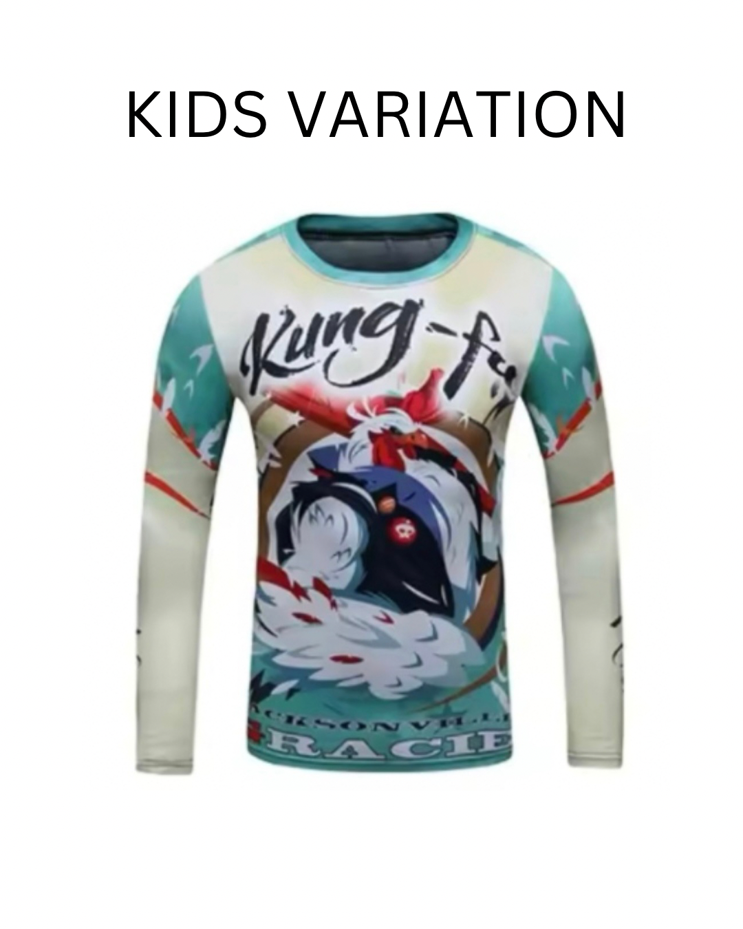 Kung Fu Chicken Premium BJJ / MMA Rash Guard - LONG & SHORT SLEEVE VARIATIONS