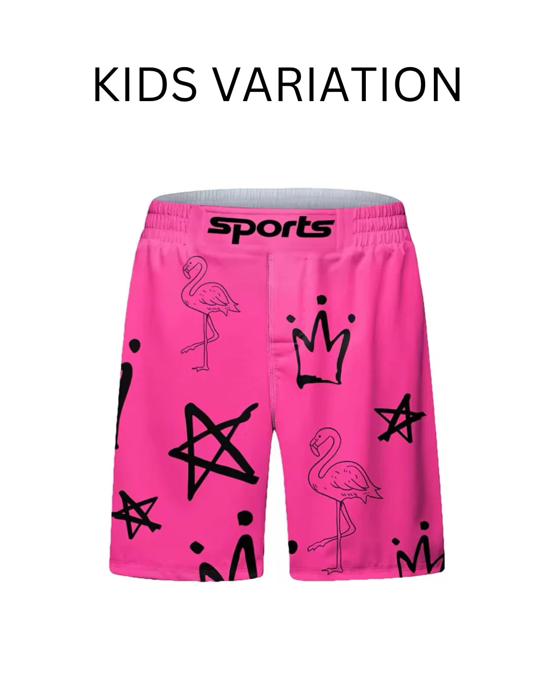Pink Flamingo Premium BJJ No Gi / MMA Grappling Shorts