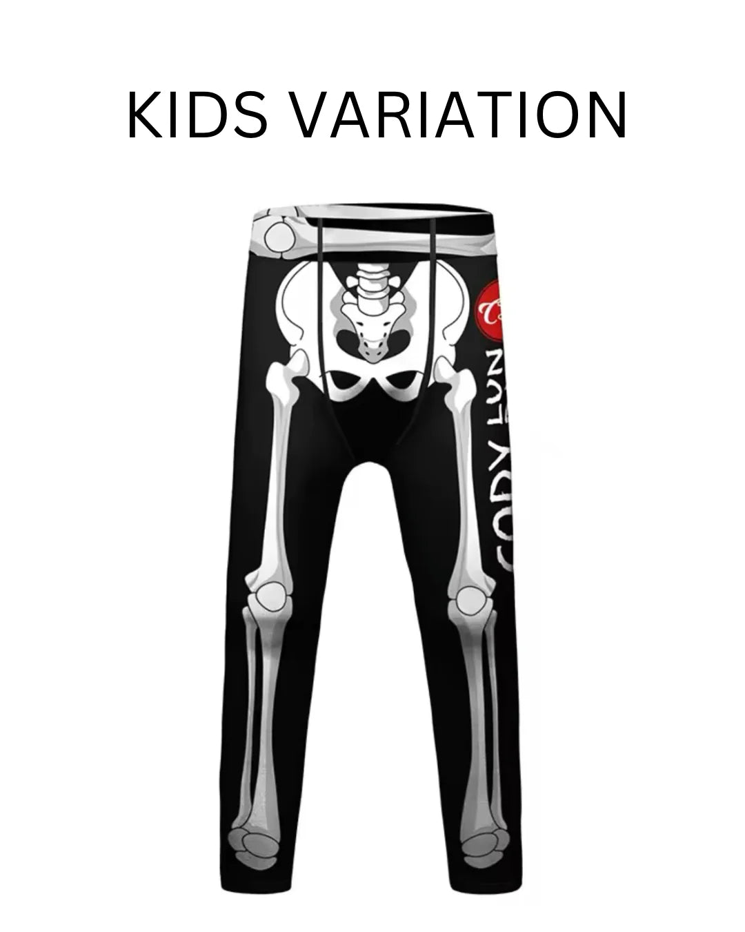 Skeleton Premium Compression Spats for BJJ, MMA, Wrestling, CrossFit, Yoga, Running, Cycling, and More