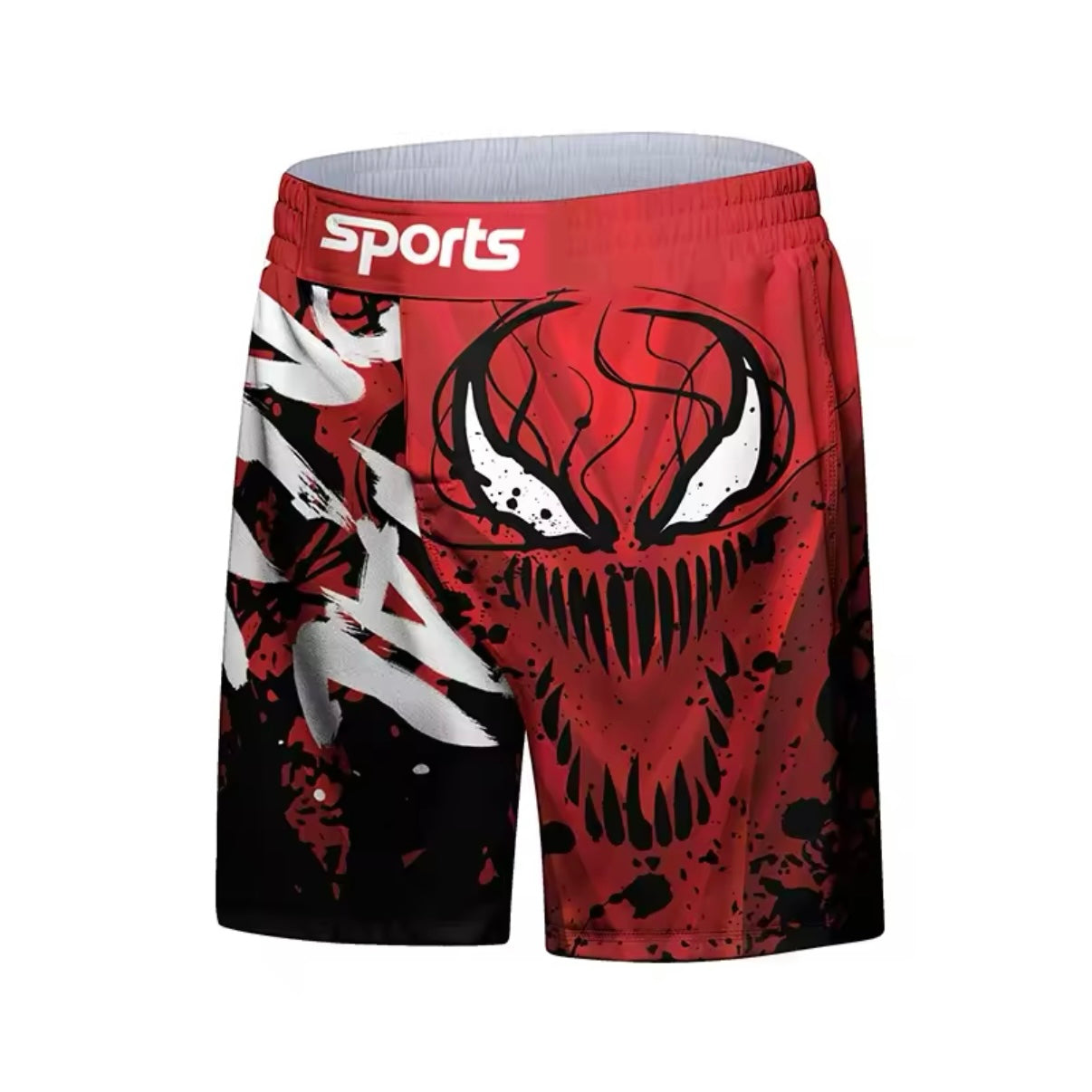 Red Carnage Premium BJJ No Gi / MMA Set. Rash Guard, Shorts & Spats