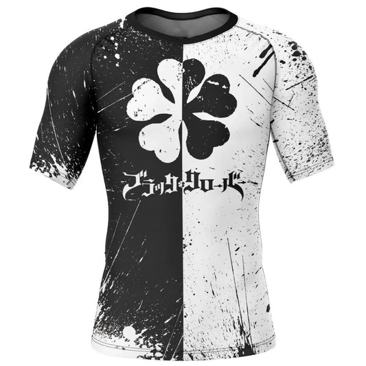 Black Clover Five Leaf Premium Short Sleeve Rash Guard