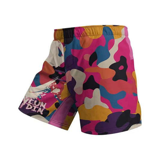 Pink Splash Premium BJJ No Gi Grappling Shorts
