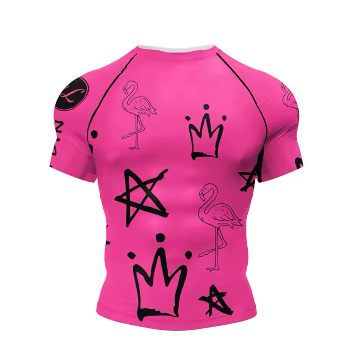 Pink Flamingo Premium BJJ / MMA Rash Guard - LONG & SHORT SLEEVE VARIATIONS