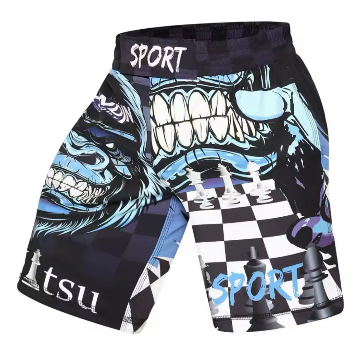 Gorilla Chess Premium BJJ No Gi Grappling Shorts