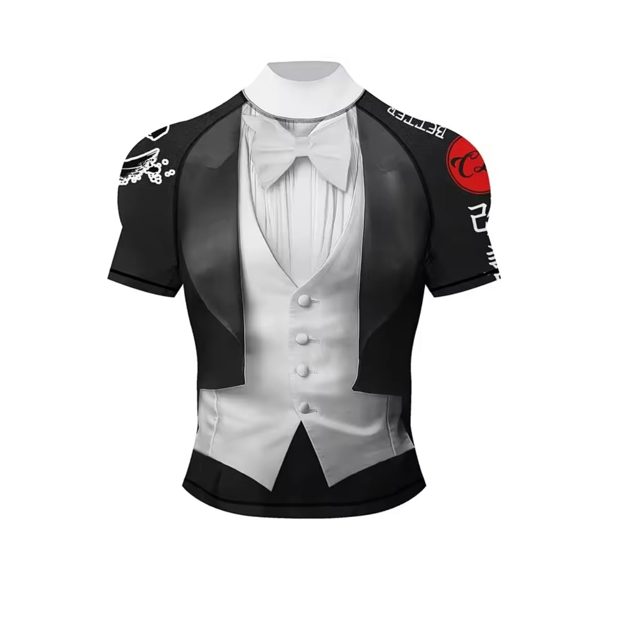 Tuxedo Premium BJJ / MMA High Neck Rash Guard - LONG & SHORT SLEEVE VARIATIONS