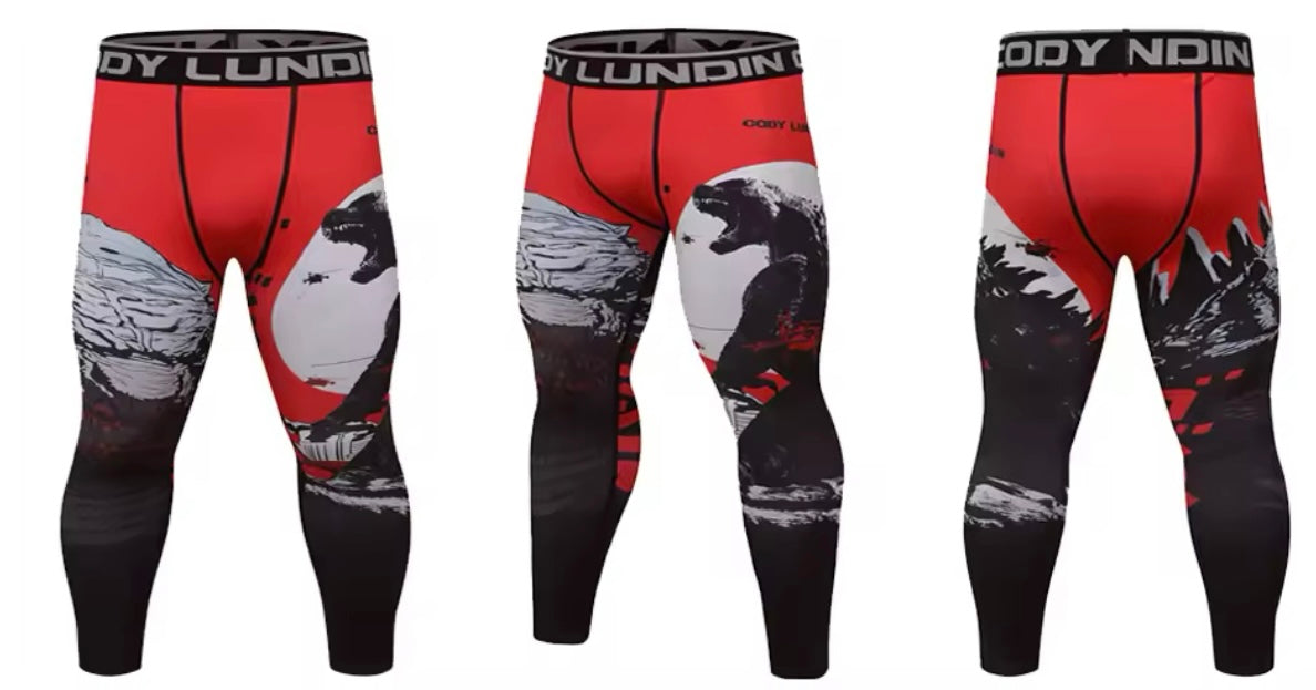 Godzilla Premium BJJ No Gi / MMA Set. Rash Guard, Shorts & Spats