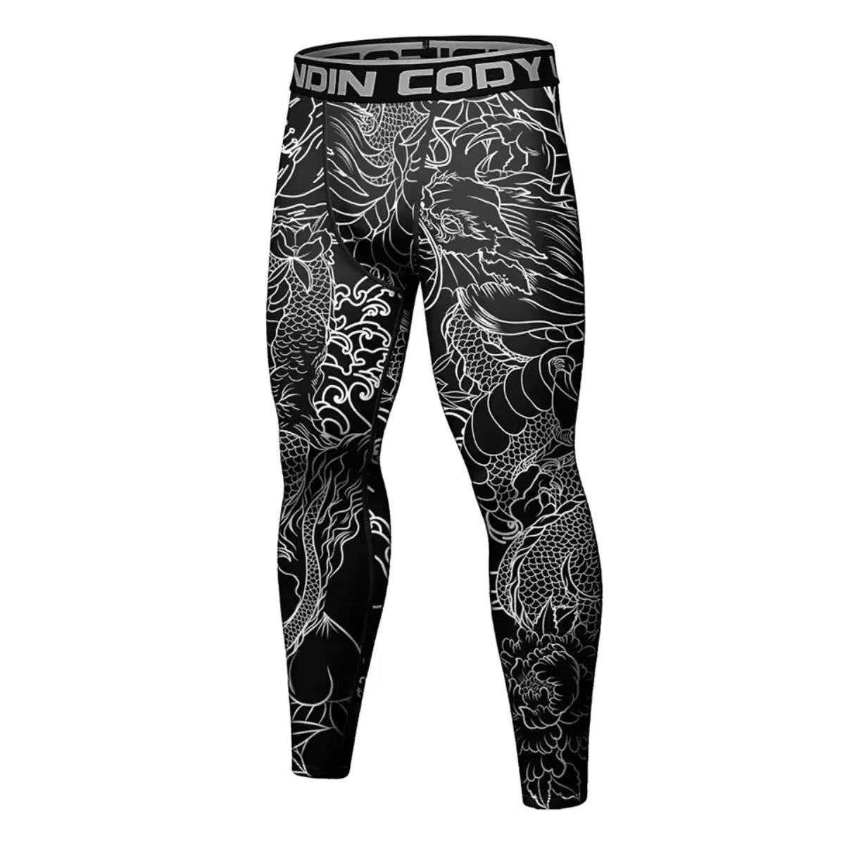 Dragon Roller Premium Compression Spats for BJJ, MMA, Wrestling, CrossFit, Yoga, Running, Cycling, and More
