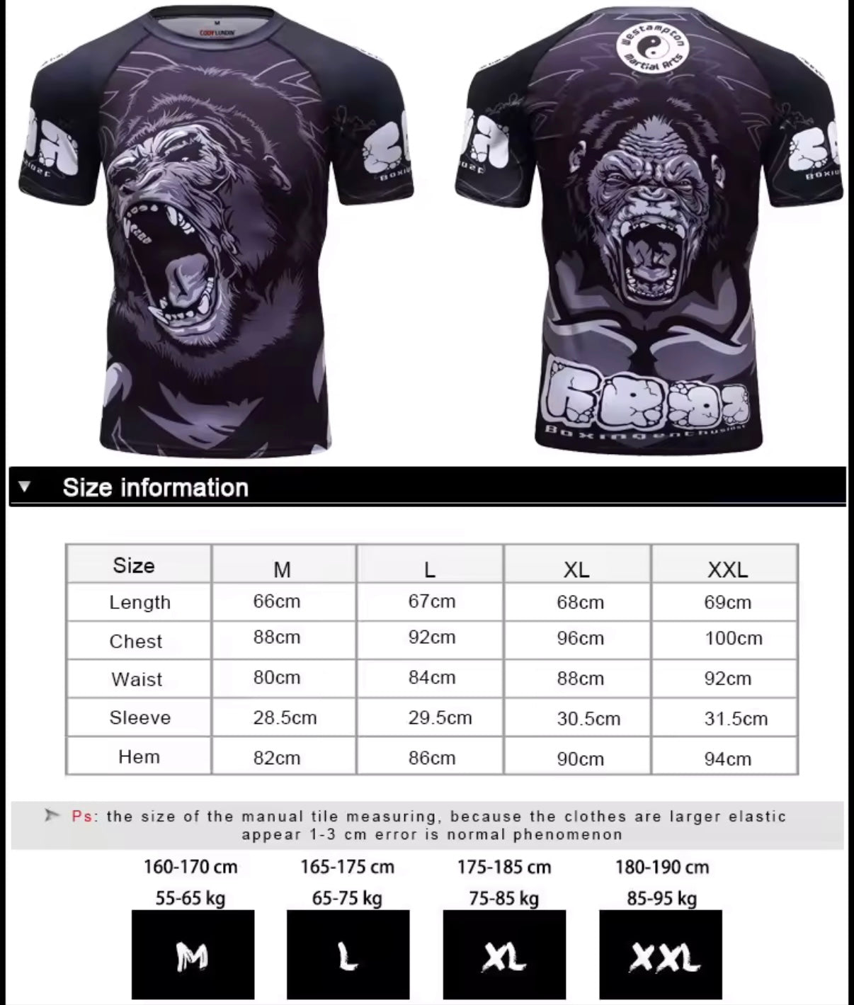Gorilla Premium BJJ / MMA Rash Guard - LONG & SHORT SLEEVE VARIATIONS