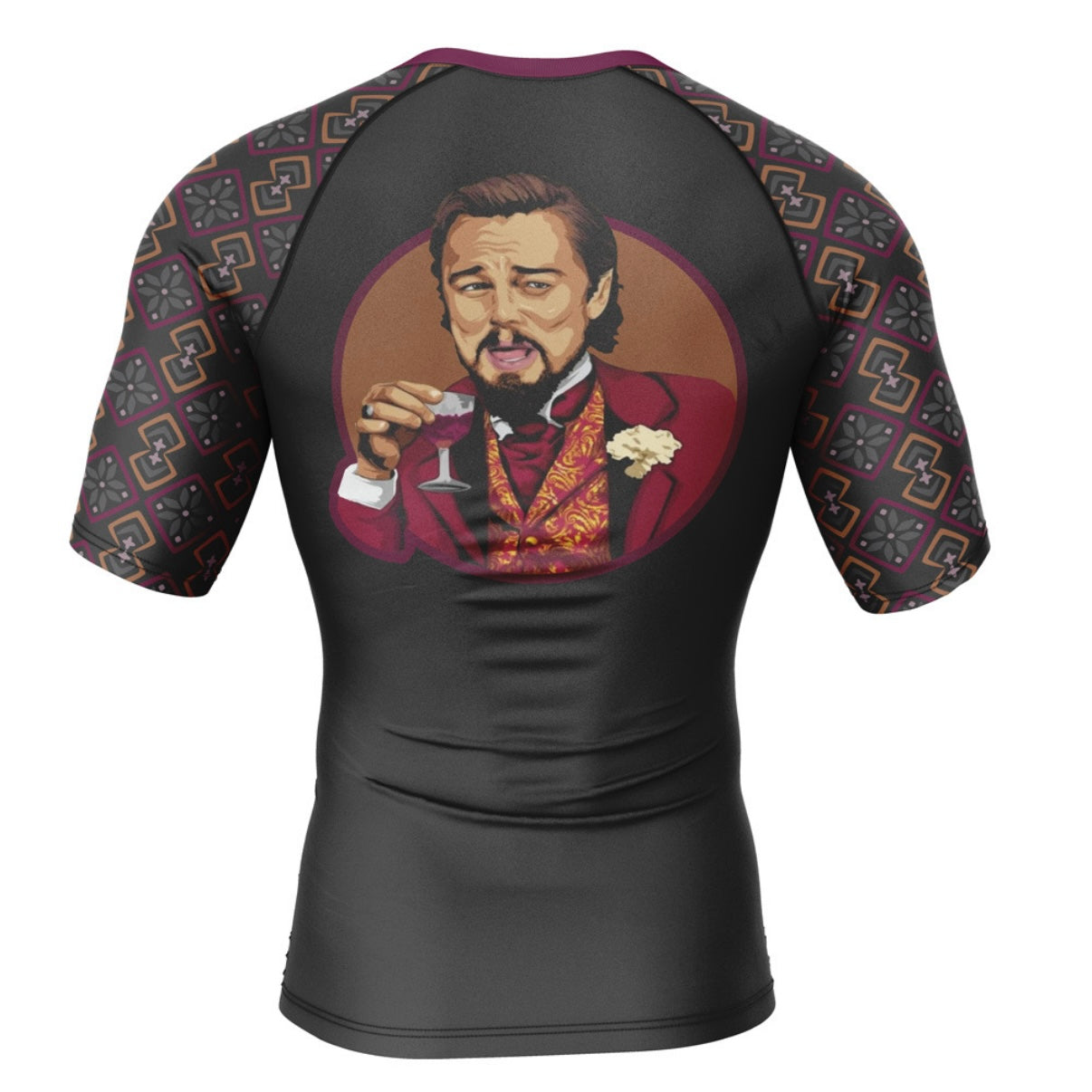 Laughing Leonardo DiCaprio Premium Short Sleeve Rash Guard