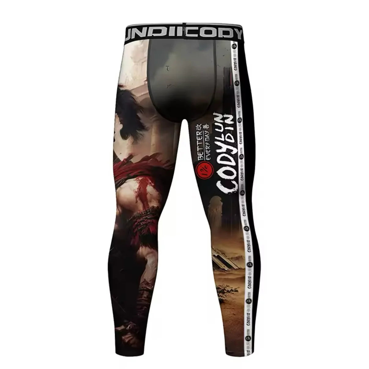 Gladiator Premium Compression Spats for BJJ, MMA, Wrestling, CrossFit, Yoga, Running, Cycling, and More