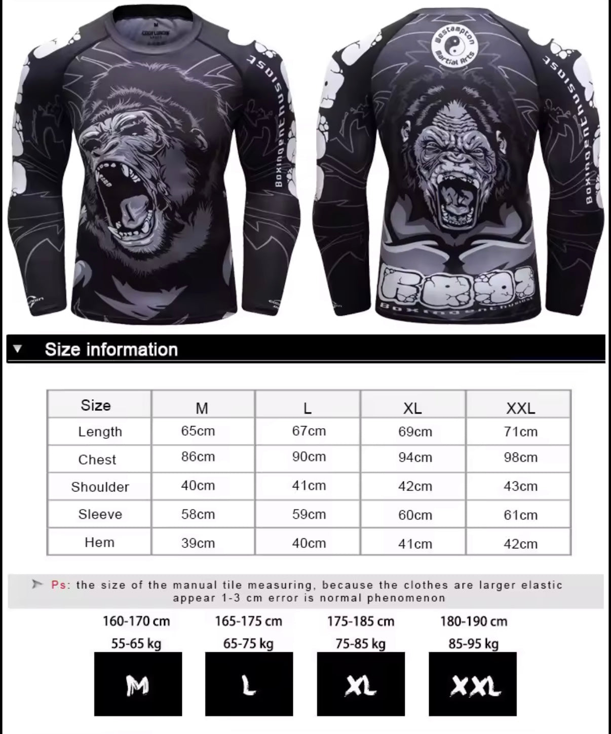 Gorilla Premium BJJ / MMA Rash Guard - LONG & SHORT SLEEVE VARIATIONS