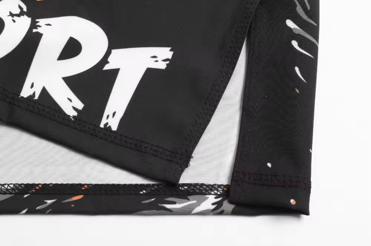 Wolf Premium BJJ No Gi / MMA Set. Rash Guard, Shorts & Spats