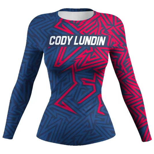 Women’s Abstract Geometric Premium BJJ / MMA Rash Guard
