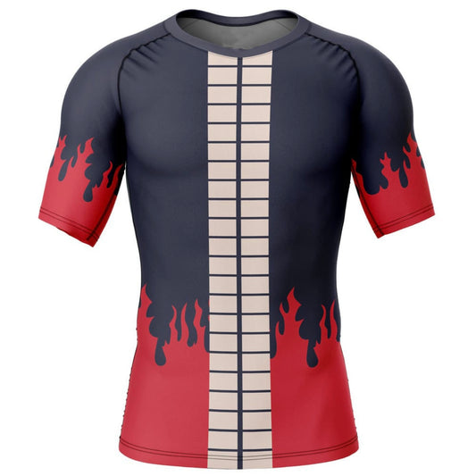 One Piece Ace Alabasta Cloak Premium Short Sleeve Rash Guard