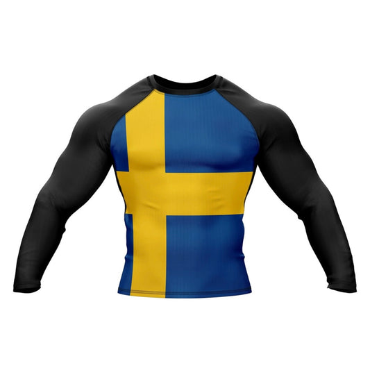 Sweden (Sverige) Premium Rash Guard - LONG OR SHORT SLEEVE